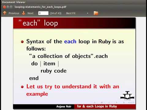 for and each Looping Statements - Malayalam
