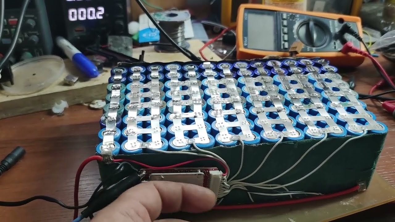 собрал новый АКБ 8P13S 18650 48В универсальный до 500 ватт