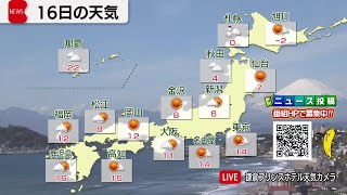 2月16日の天気