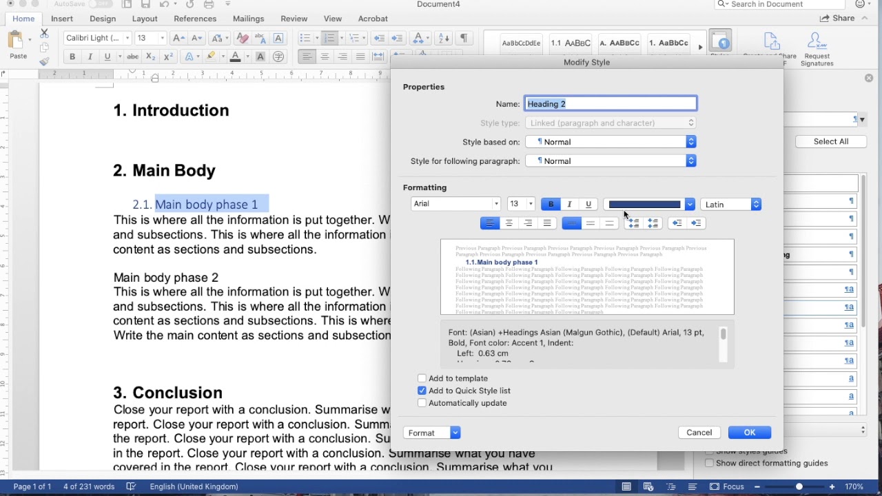 How Do I Set Multilevel Numbering Headings In Word