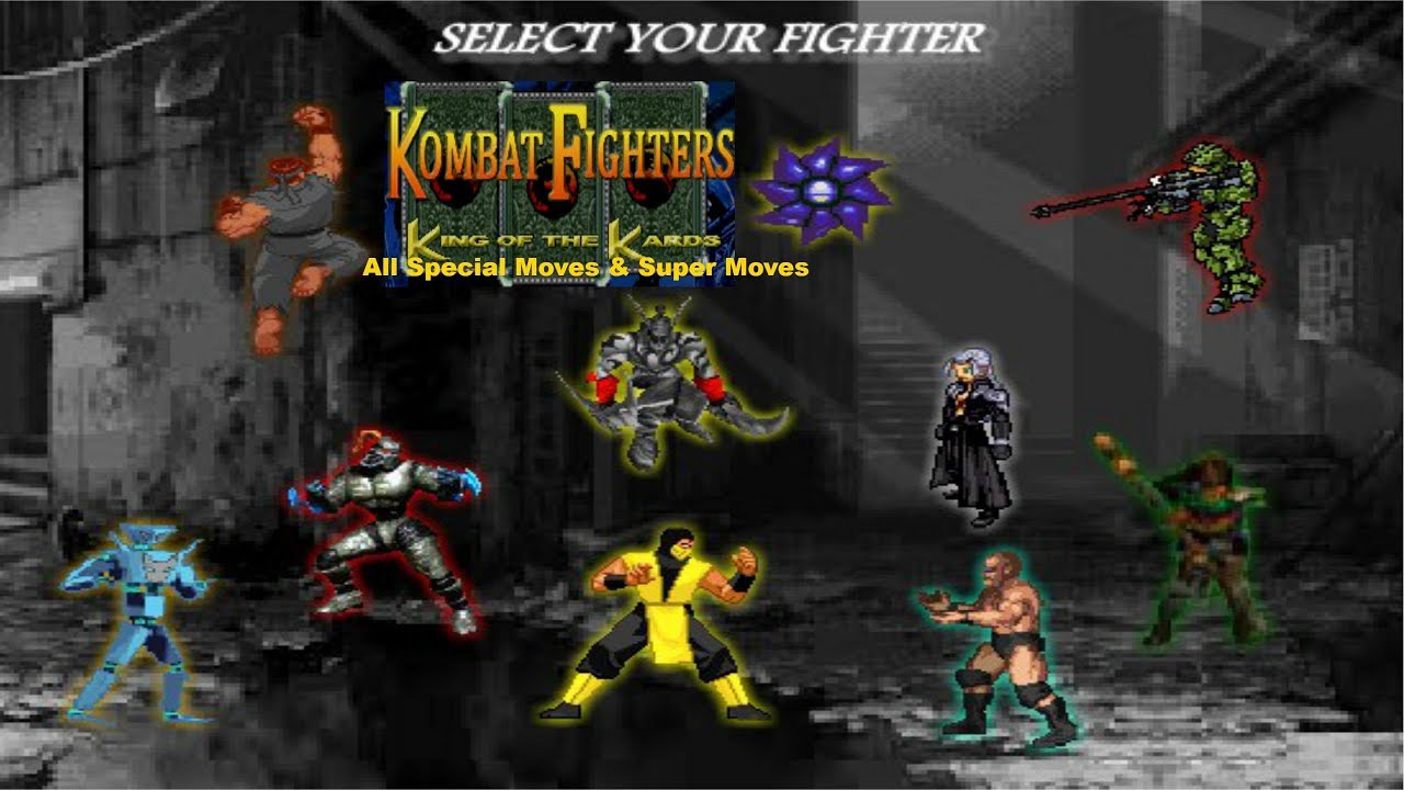 Kombat fighters king of the kards