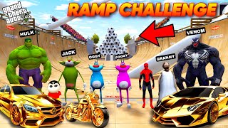 Oggy And Shinchan Vs Poggy Ramp Challenge In GTA 5!