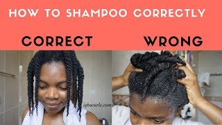 How To Shampoo Correctly in Twists on Natural 4c Hair