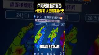 【生活】大雨炸6天！本周2波鋒面接力來 慎防劇烈天氣