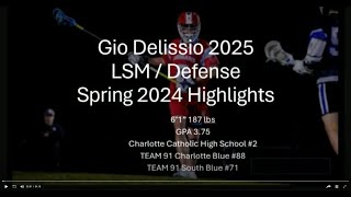 Gio Delissio 2025 Spring Highlights 2024 Lsm