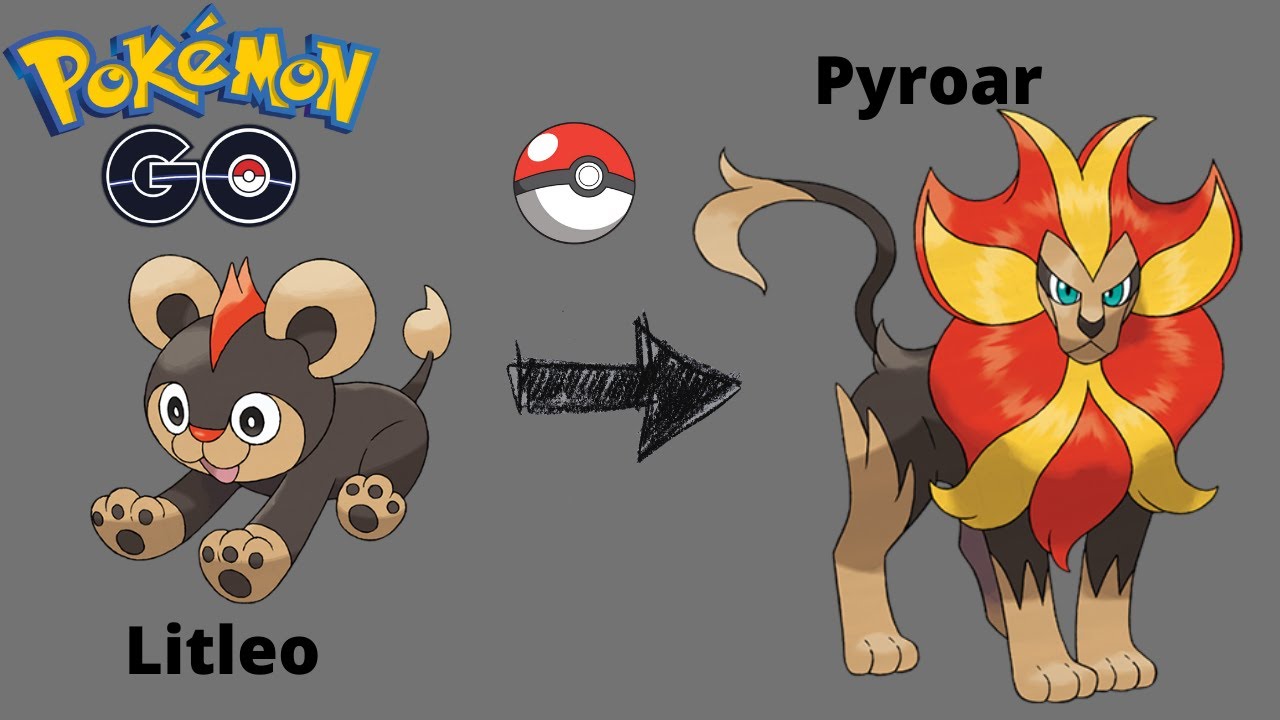 Pokemon Go :- Litleo evolves into Pyroar 