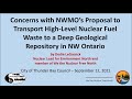 Deputation to Thunder Bay Council on Transportation & Burial of Nuclear Waste, Sept 12, 2022