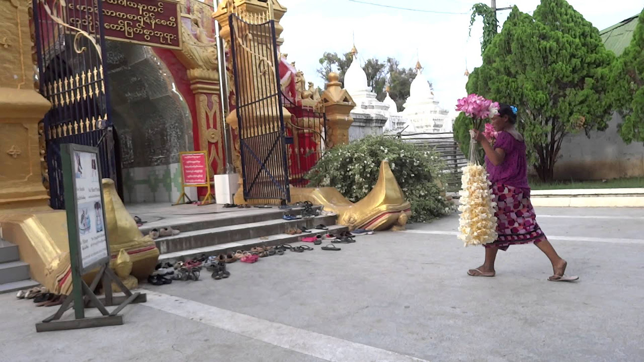 แต่งตัว ไป พม่า  New  การแต่งตัวเข้าวัดในพม่า how to Draping for myanmar Temple