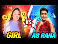 As gaming girlfriend vs as rana 1 vs 1  garena free fire