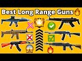 BEST LONG RANGE GUNS WITHOUT SKIN🔥AND WITH SKIN||99% PEOPLE DON'T KNOW😲||TOURNAMENT STRATEGY🤫||