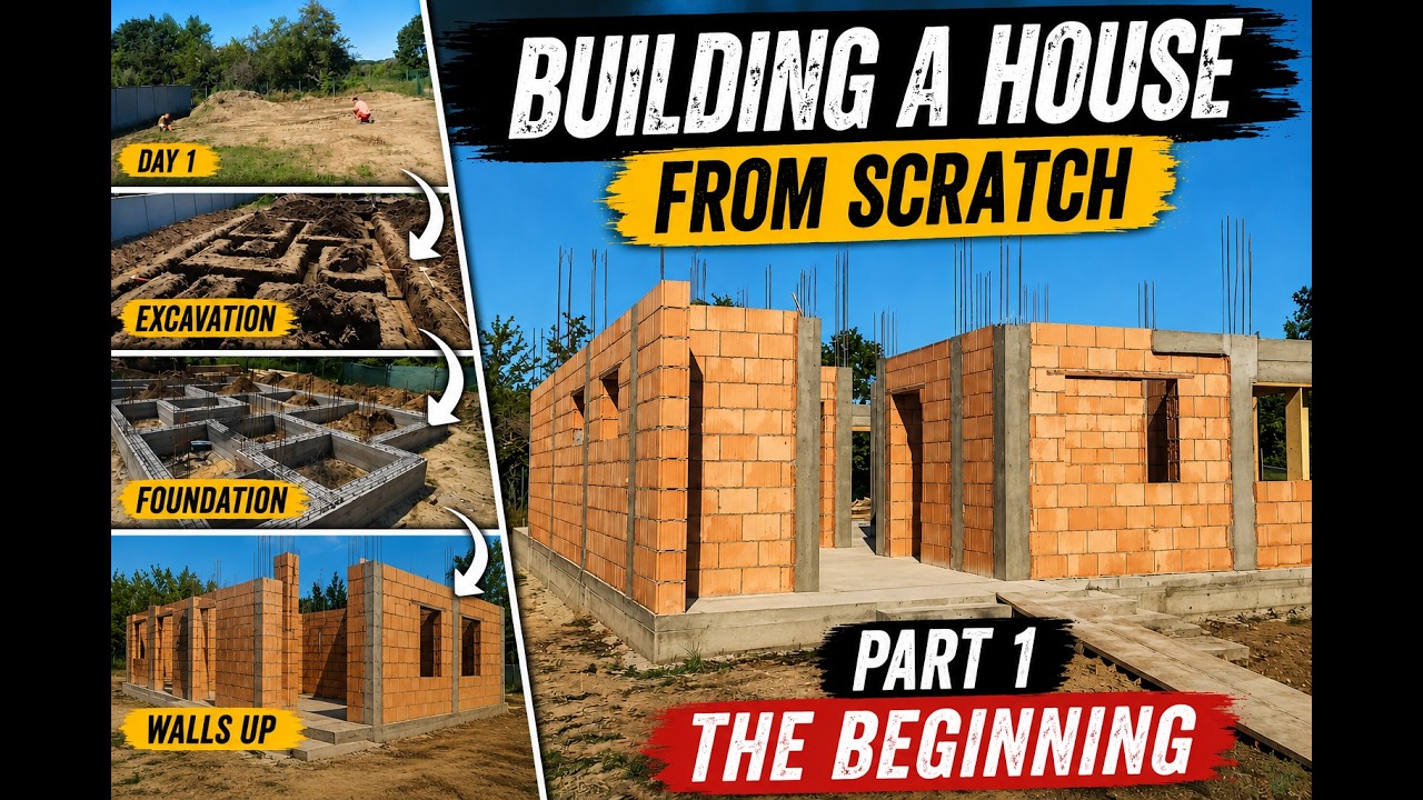 Building a House From Scratch - Part 1: Foundation & Walls # ...