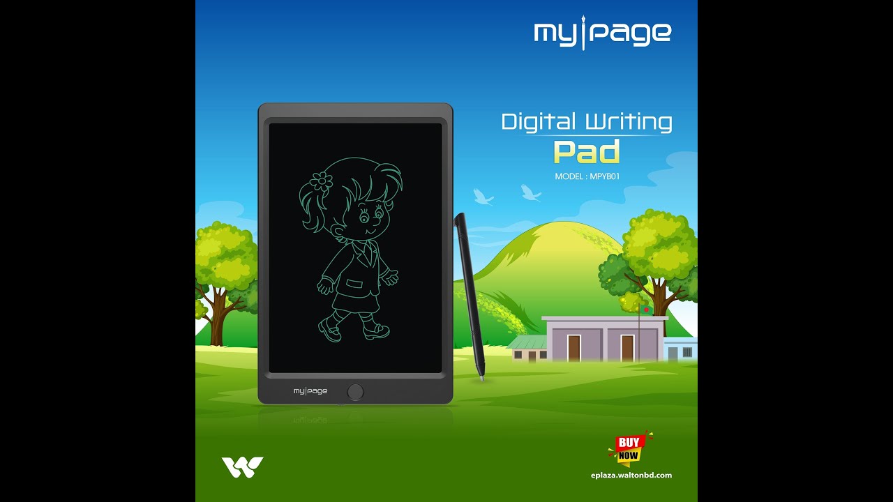 ডিজিটাল গ্যাজেট LCD Writing Pad Walton MyPage Bangla Review YouTube
