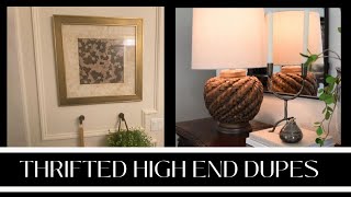 DESIGNER LOOKS VS. THRIFT STORE | DIY HIGH END DECOR DUPES ON A BUDGET #thrifting #highend #diy