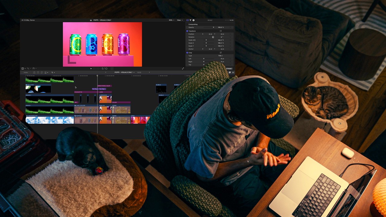 Soda Commercial Editing Breakdown | Basic VFX and Timeline, on YouTube
