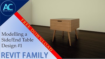 Modelling a Side End Table Design #1 in Revit Family | Revit Tutorial | Tips and Tricks | Furniture