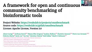 Celebrity BOSC2021 Poster A framework for open and continuous community benchmarking of bioinformatic tools Profile