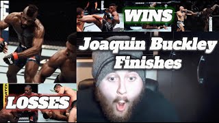 MMA GURU Reacts To EVERY FINISH In Joaquin Buckley Fights In The UFC!