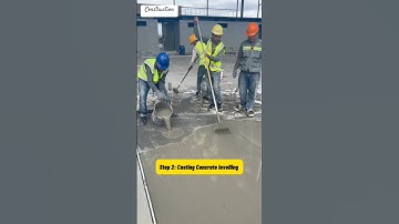 Satisfying Concrete Floor Leveling: Watch Skilled Workers #shorts