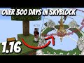 300 DAYS in Skyblock Minecraft! The magical Island of Valarea / Epic Timelapse with commentary