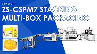 High Speed: ZONESUN ZS-CSPM7 Automatic Box Stacking and Open-Top Tray Cartoning Machine