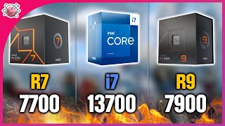 Ryzen7 7700 vs i7-13700 vs Ryzen9 7900 | Real Gaming Benchmark | 1080p