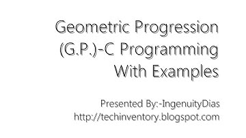 Sum Of Infinite Geometric Progression (G.P.)  C Programming With Examples