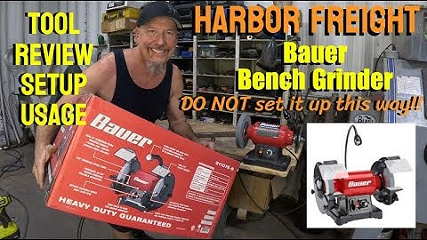 Harbor Freight BAUER 8 inch Variable Speed Bench Grinder TOOL REVIEW Setup, Usage. DON