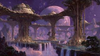 🪐 Floating Paradise & Galactic Spiral | Space Ambient Music & Alien World | 4K