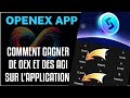 Openex app  comment rclamer lairdrop et participer  un staking