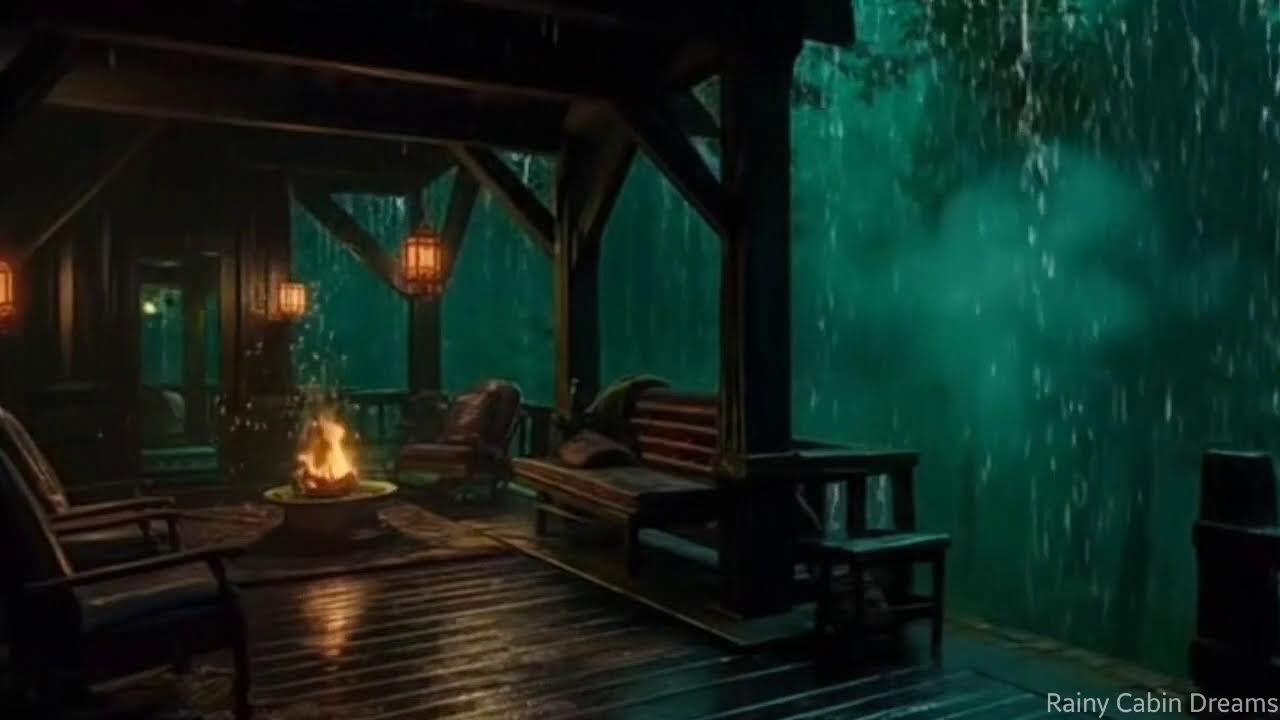 Midnight Thunderstorm Ambience - Heavy Rain Sounds for Deep Sleep & Stress Relief