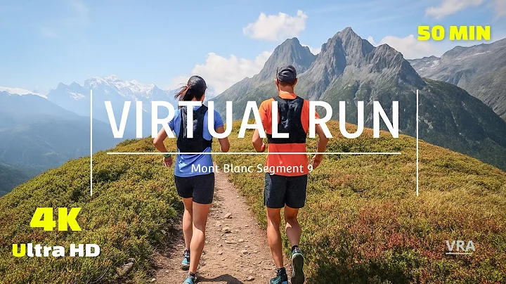 Virtual Run 4k - 50 Minute Treadmill Workout Mont Blanc Scenery POV Trient to Montroc