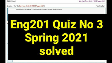 Eng201 Quiz No 3 Spring 2021 Solved.