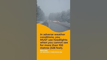 UK Highway Code Rule 226: Driving in Adverse Weather Conditions