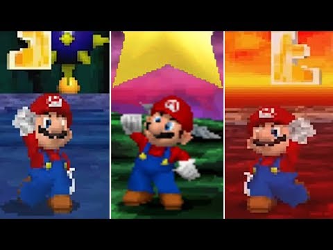 Super Mario 64 DS - All Bowser Levels + Boss Fights