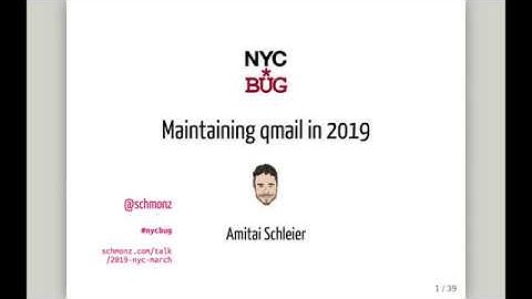 Maintaining qmail in 2019 by Amitai Schleier