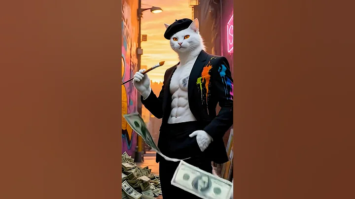 Watch the video about Rich cat love broke artist | Cat story #shorts #viralshorts #animation #cat #kitten #ai