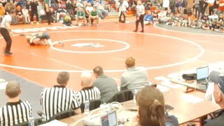 PIAA District 4 Wrestling Final - 152 pound class - Wes Barnes gets fall for D4 Title