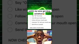 Did Your Voice Get Deeper? #memes #shorts #feed #funny #viral  #xyzbca