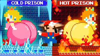 Family Challenge: Mario rescue Big Butts Peach Daisy | HOT and COLD challenge