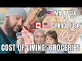 Cost of groceries in malaysia vs canadausa
