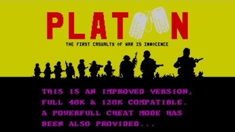 Platoon (Re-release /Bugfixed & 100% completable /Extra loading screens) Walkthrough, ZX Spectrum