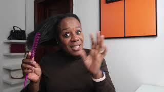 MOISTURISING MY SEMI STRETCHED HAIR| NIGHT TIME ROUTINE