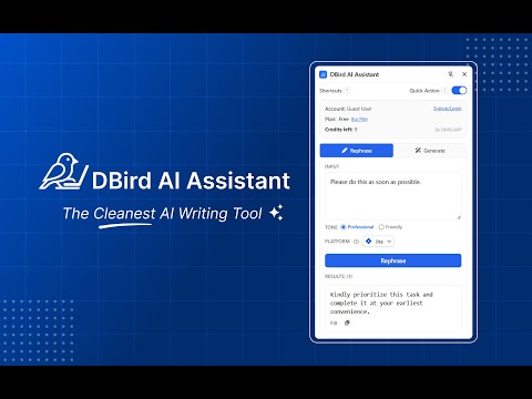 DBird AI Assistant - The Cleanest AI Writing Tool video preview 2