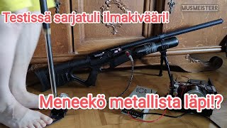 Sarjatuli-ilmakiväärin tehokkuus testi! Paistinpannusta läpi⁉️Peneration test -Hatsan Blitz