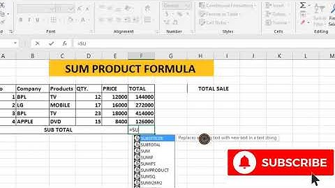 FUNCTIONS SUM, SUMIF, SUMIFS, SUMPRODUCT, SUMSQ, SUMX2MY2, SUMX2PY2, SUMXMY2 :- MS EXCEL - 12