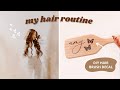 DIY Hair Brush Decal With Cricut + EVERYTHING About My Hair! 💇 | Cricut Vinyl Decal + Hair Routine