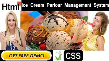 Online Ice Cream Parlour Management System Project in  HTML CSS JAVASCRIPT - College Projects for CS