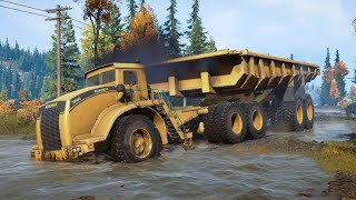 SnowRunner - Haulmax 3900 6x6 - Heavy Mining Dump Trailer Driving Offroad