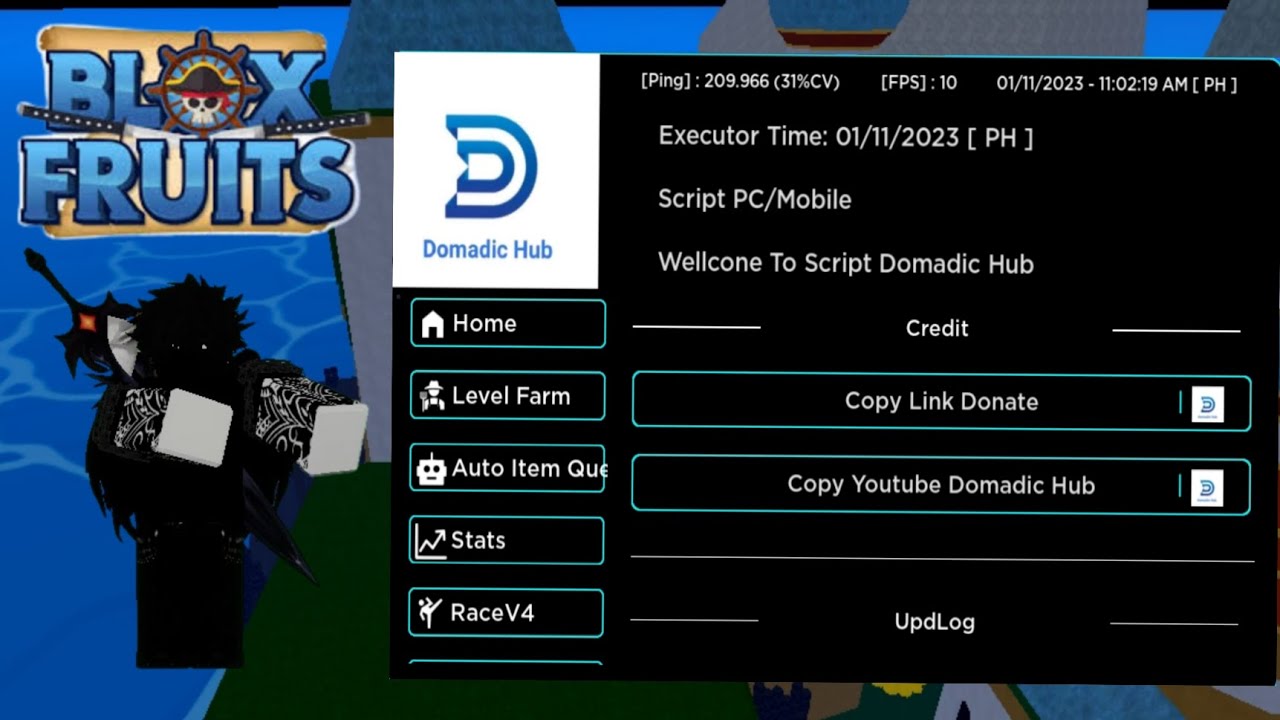 New Domadic Hub Script 2023 for Blox Fruits NEW UPDATE 21