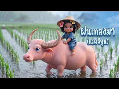 เพลงฝนเทลงมา แมงจีนูน I Lovely Kids Song